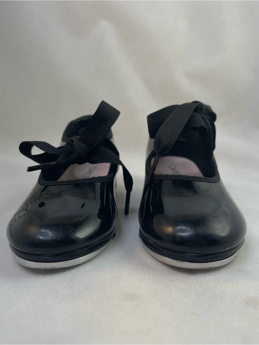Capezio Girls Jr. Tyette Tap Shoe, Black Patent, 12 M US Little kids